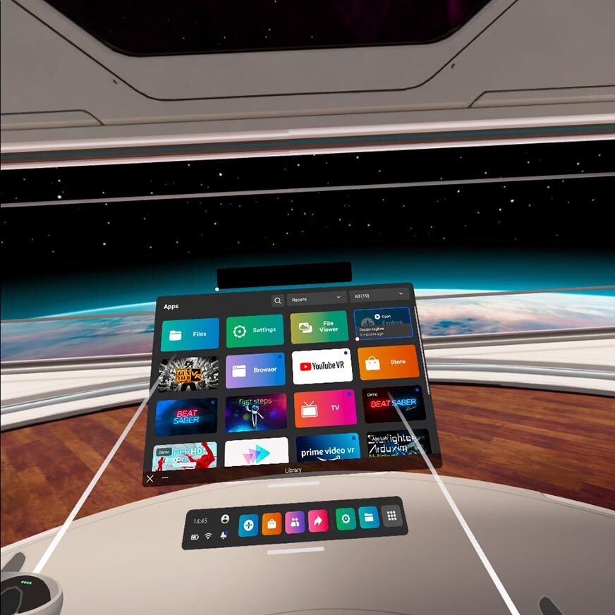 Screenshot Menü mit Laserpointer